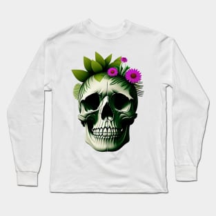 skull with plant Long Sleeve T-Shirt